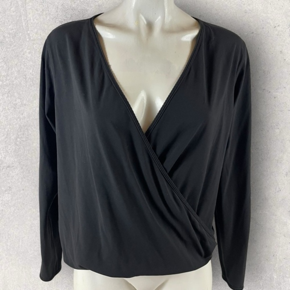 lululemon athletica Black Long-Sleeve Wrap Top